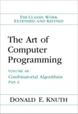 Book cover of The Art of Computer Programming: Volume 4B: Combinatorial Algorithms Part 2