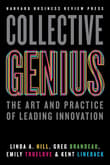 Book cover of Collective Genius: The Art and Practice of Leading Innovation