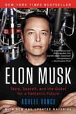 Book cover of Elon Musk: Tesla, Spacex, and the Quest for a Fantastic Future