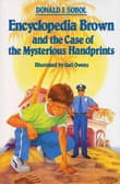 Book cover of Encyclopedia Brown and the Case of the Mysterious Handprints