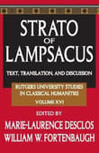 Book cover of Strato of Lampsacus