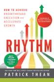 Book cover of Rhythm: How to Achieve Breakthrough Execution and Accelerate Growth
