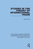 Book cover of Studies in the Theory of International Trade