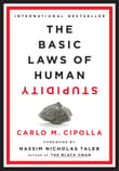 Book cover of The Basic Laws of Human Stupidity