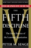 Book cover of The Fifth Discipline: The Art & Practice of the Learning Organization