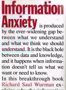 Book cover of Information Anxiety