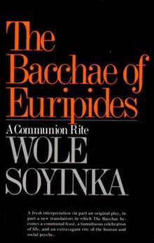 Book cover of The Bacchae of Euripides: A Communion Rite