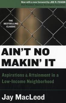 Book cover of Ain't No Makin' It: Aspirations and Attainment in a Low-Income Neighborhood