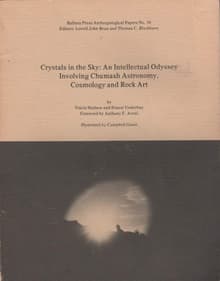 Book cover of Crystals in the Sky: An Intellectual Odyssey Involving Chumash Astronomy, Cosmology and Rock Art