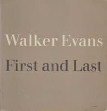 Book cover of Walker Evans First and Last