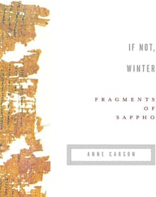 Book cover of If Not, Winter: Fragments of Sappho