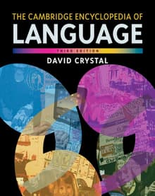 Book cover of The Cambridge Encyclopedia of Language