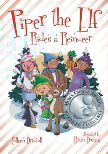 Book cover of Piper the Elf Rides a Reindeer