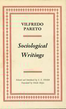 Book cover of Vilfredo Pareto: Sociological Writings