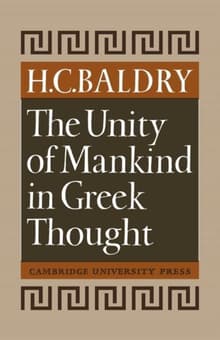 Book cover of The Unity of Mankind in Greek Thought
