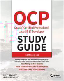 Book cover of OCP Oracle Certified Professional Java SE 17 Developer Study Guide: Exam 1Z0-829