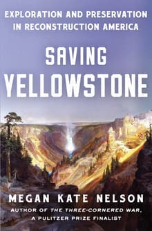 Book cover of Saving Yellowstone: Exploration and Preservation in Reconstruction America