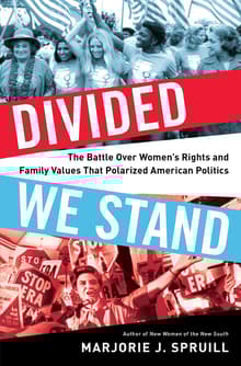 Book cover of Divided We Stand: The Battle Over Women's Rights and Family Values That Polarized American Politics