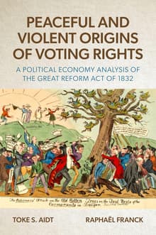 Book cover of Peaceful and Violent Origins of Voting Rights