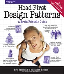 Book cover of Head First Design Patterns: A Brain-Friendly Guide