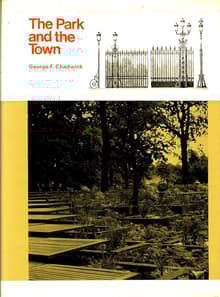 Book cover of The Park and the Town: Public Landscape in the 19th and 20th Centuries