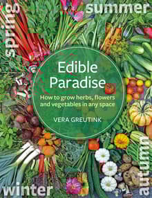 Book cover of Edible Paradise: How to Grow Herbs, Flowers, and Vegetables in Any Space