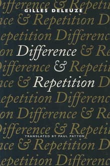Book cover of Difference and Repetition