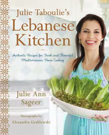 Book cover of Julie Taboulie's Lebanese Kitchen: Authentic Recipes for Fresh and Flavorful Mediterranean Home Cooking