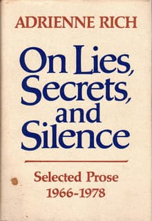 Book cover of On Lies, Secrets, and Silence: Selected Prose 1966-1978