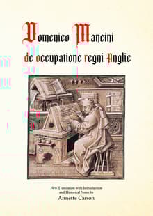 Book cover of Domenico Mancini: De Occupatione Regni Anglie