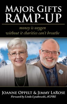Book cover of Major Gifts Ramp-Up: money is oxygen, without it charities can’t breathe