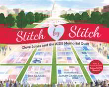 Book cover of Stitch by Stitch: Cleve Jones and the AIDS Memorial Quilt