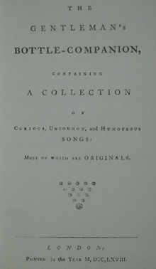Book cover of The Gentleman's Bottle Companion: A Collection of Eighteenth Century Bawdy Ballads