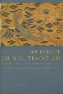 Book cover of Sources of Chinese Tradition: From Earliest Times to 1600