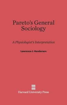 Book cover of Pareto's General Sociology