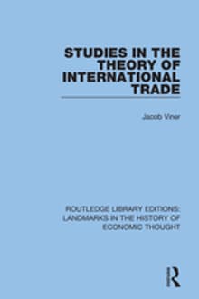 Book cover of Studies in the Theory of International Trade