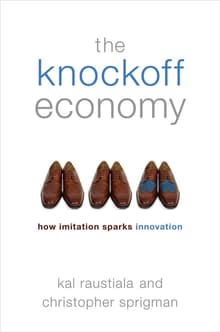 Book cover of The Knockoff Economy: How Imitation Sparks Innovation