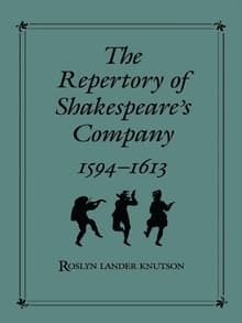 Book cover of The Repertory of Shakespeare's Company, 1594-1613